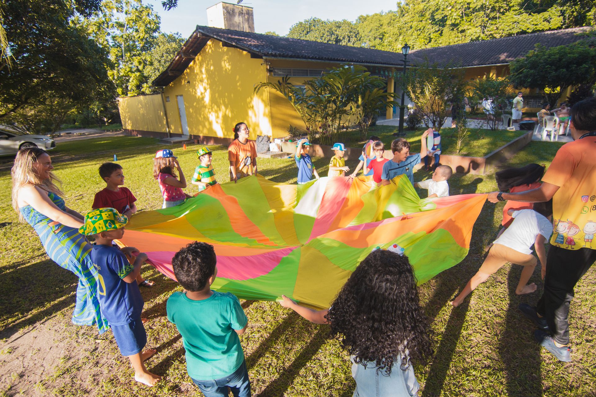 Children playing outdoors
